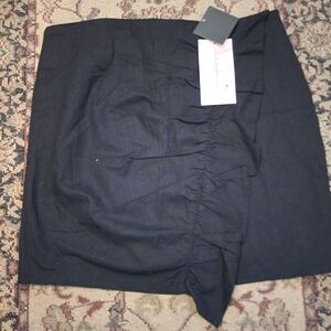 Black mini skirt